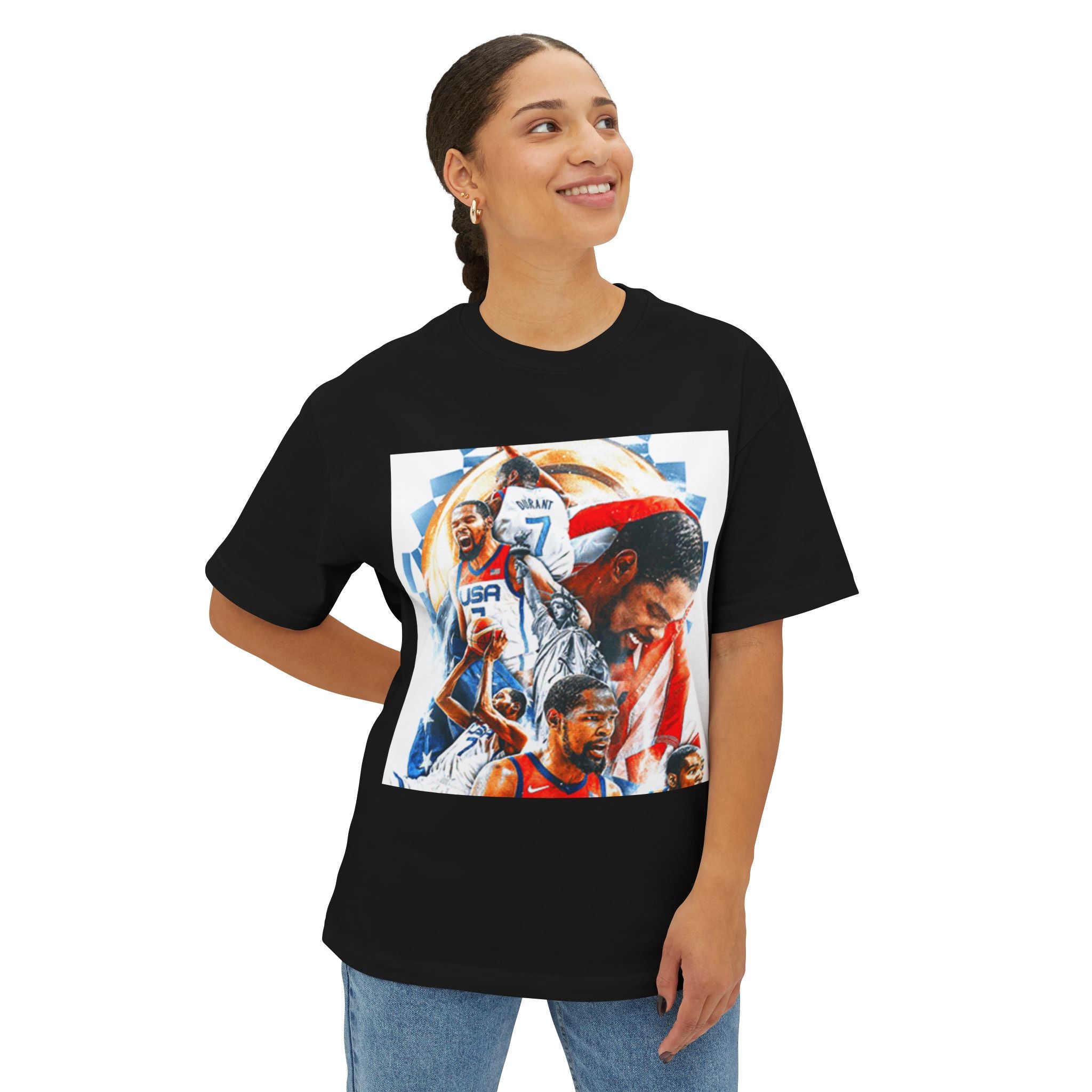 Kevin Durant USA Basketball Tribute Unisex Oversized Boxy Tee