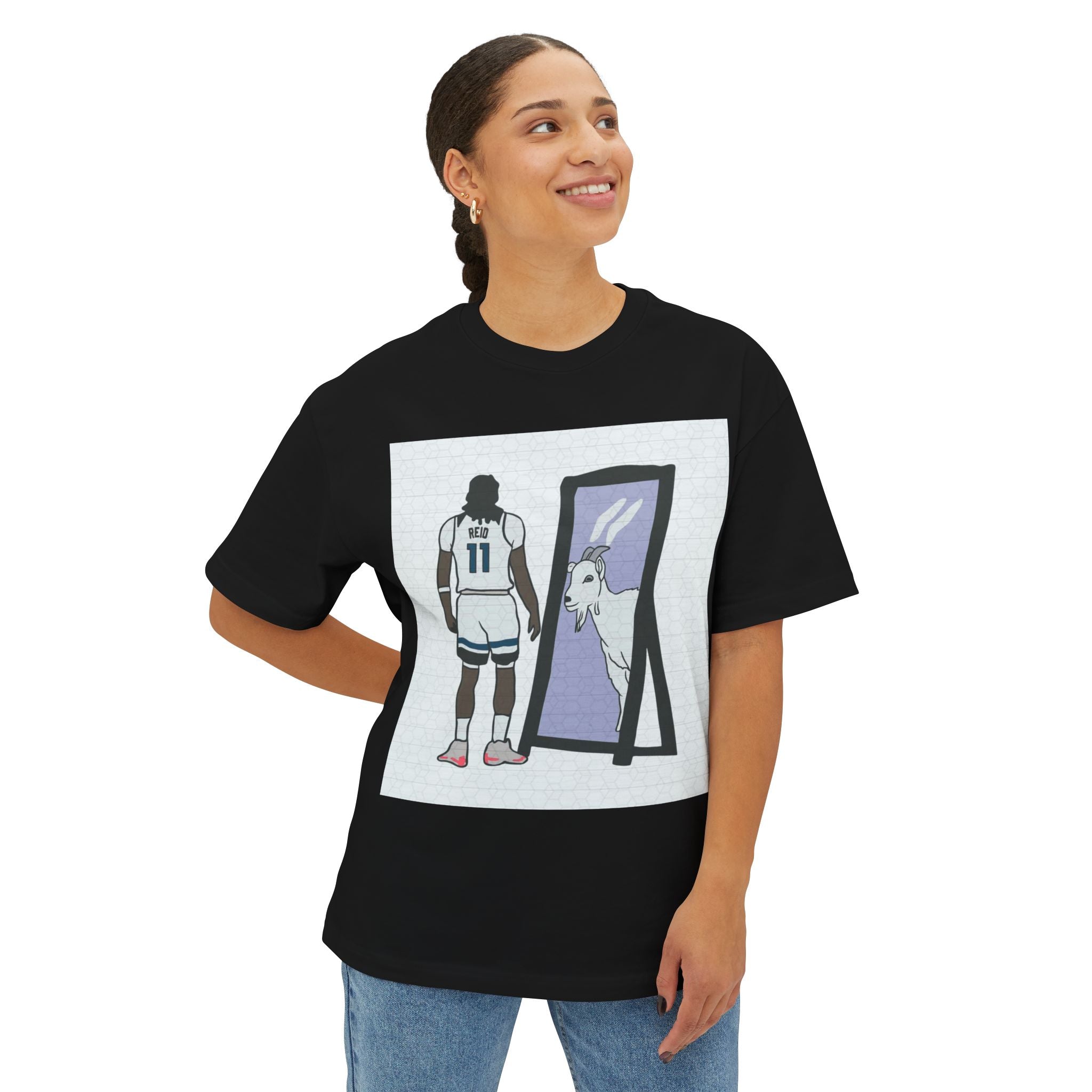 Naz Reid Reflective Goat Unisex Oversized Tee