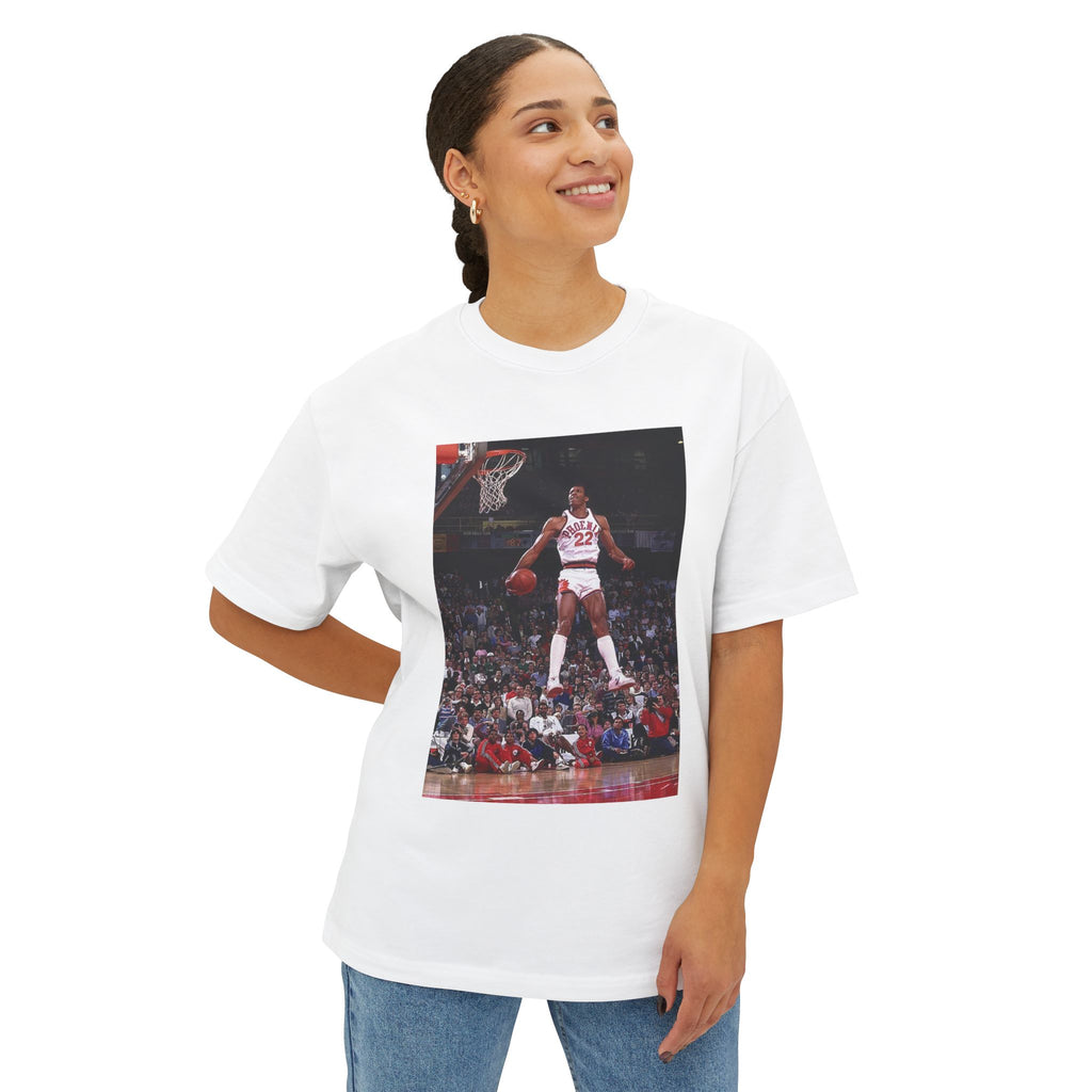 Larry Nance Dunking Basketball Graphic Oversized Tee