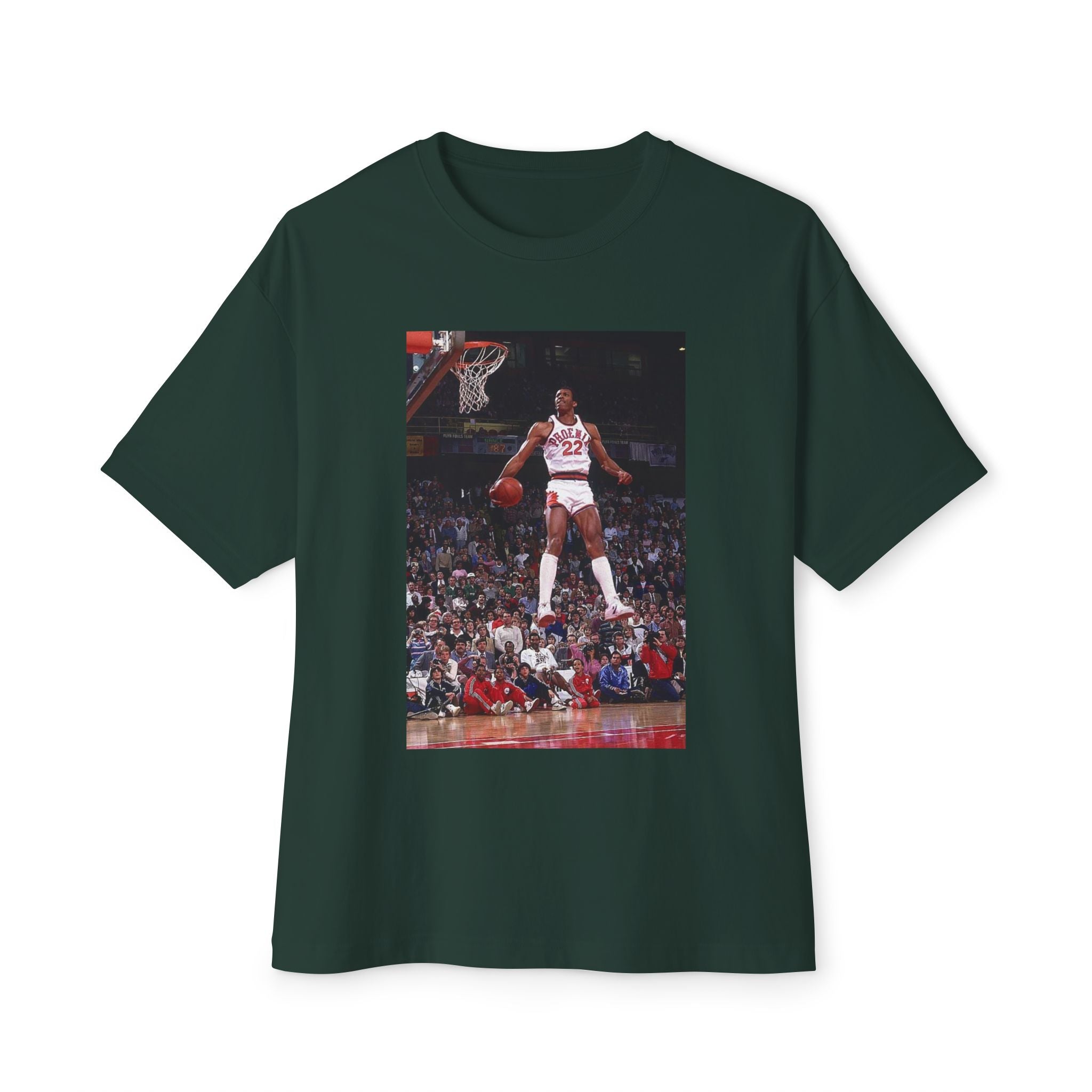 Larry Nance Dunking Basketball Graphic Oversized Tee