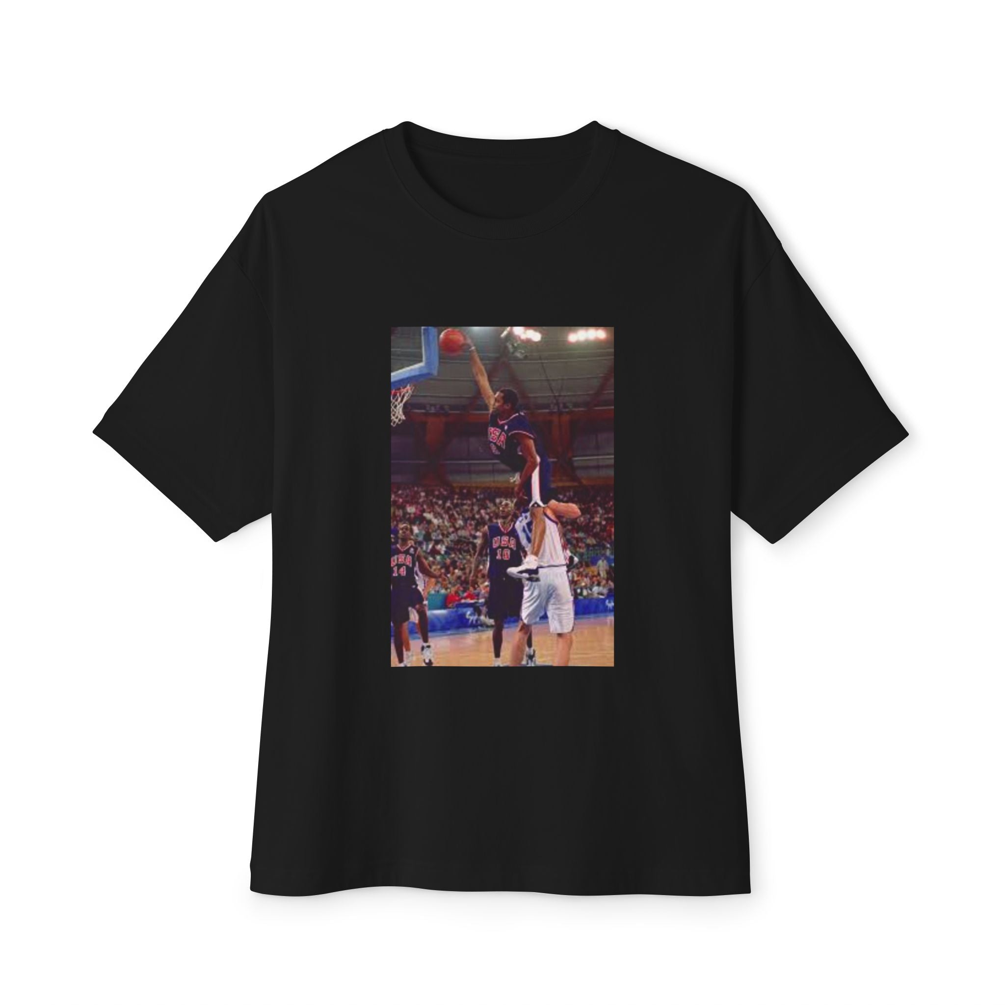 Vince Carter Olympic Basketball Dunk Unisex Oversized Tee
