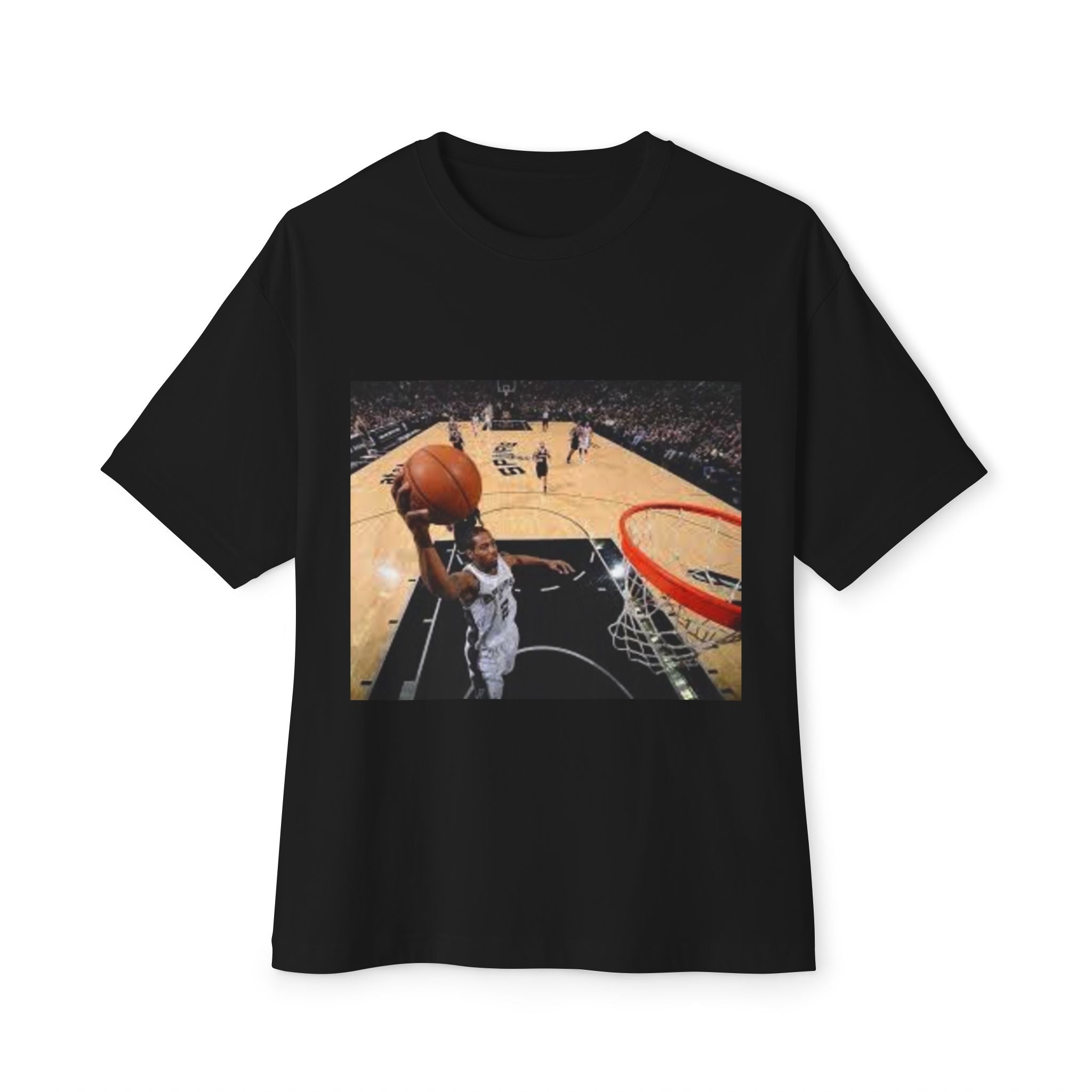 Kawhi Leonard Dunking Unisex Oversized Boxy Tee