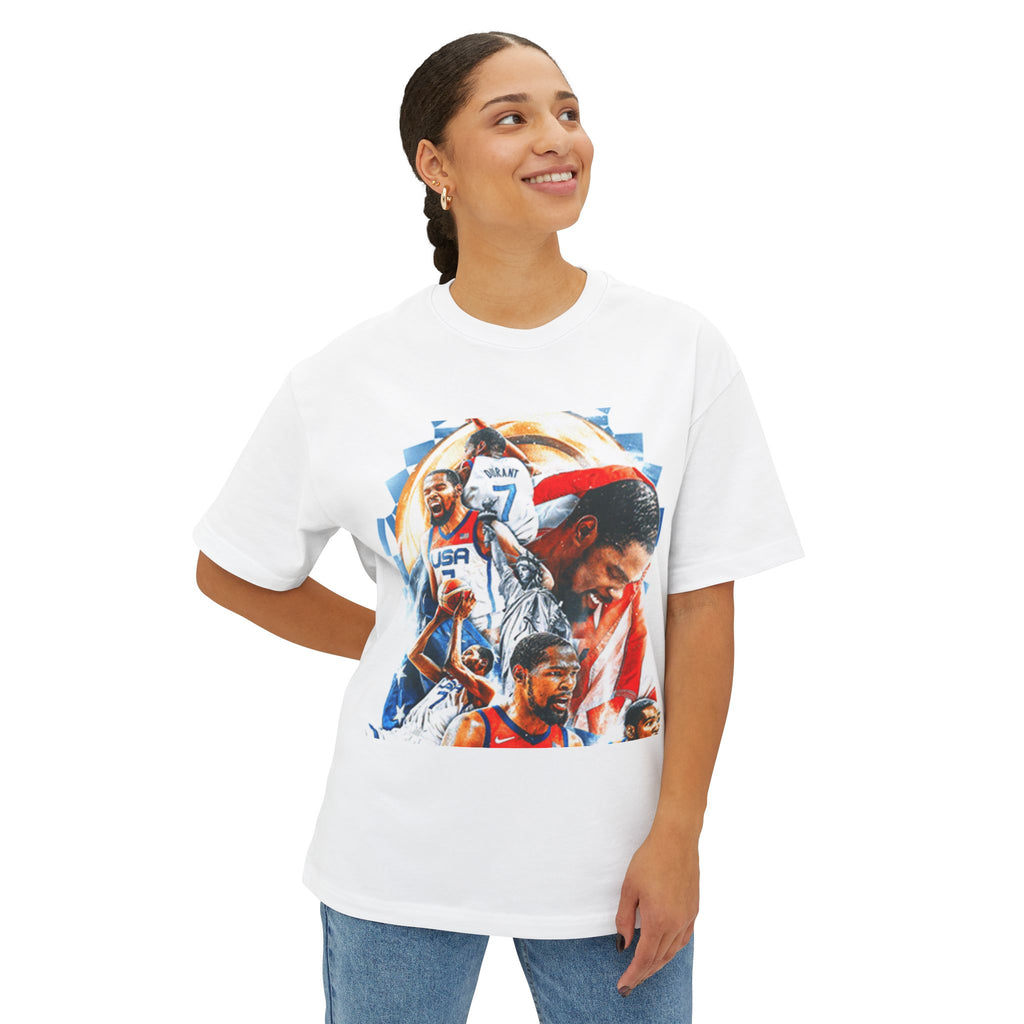 Kevin Durant USA Basketball Tribute Unisex Oversized Boxy Tee