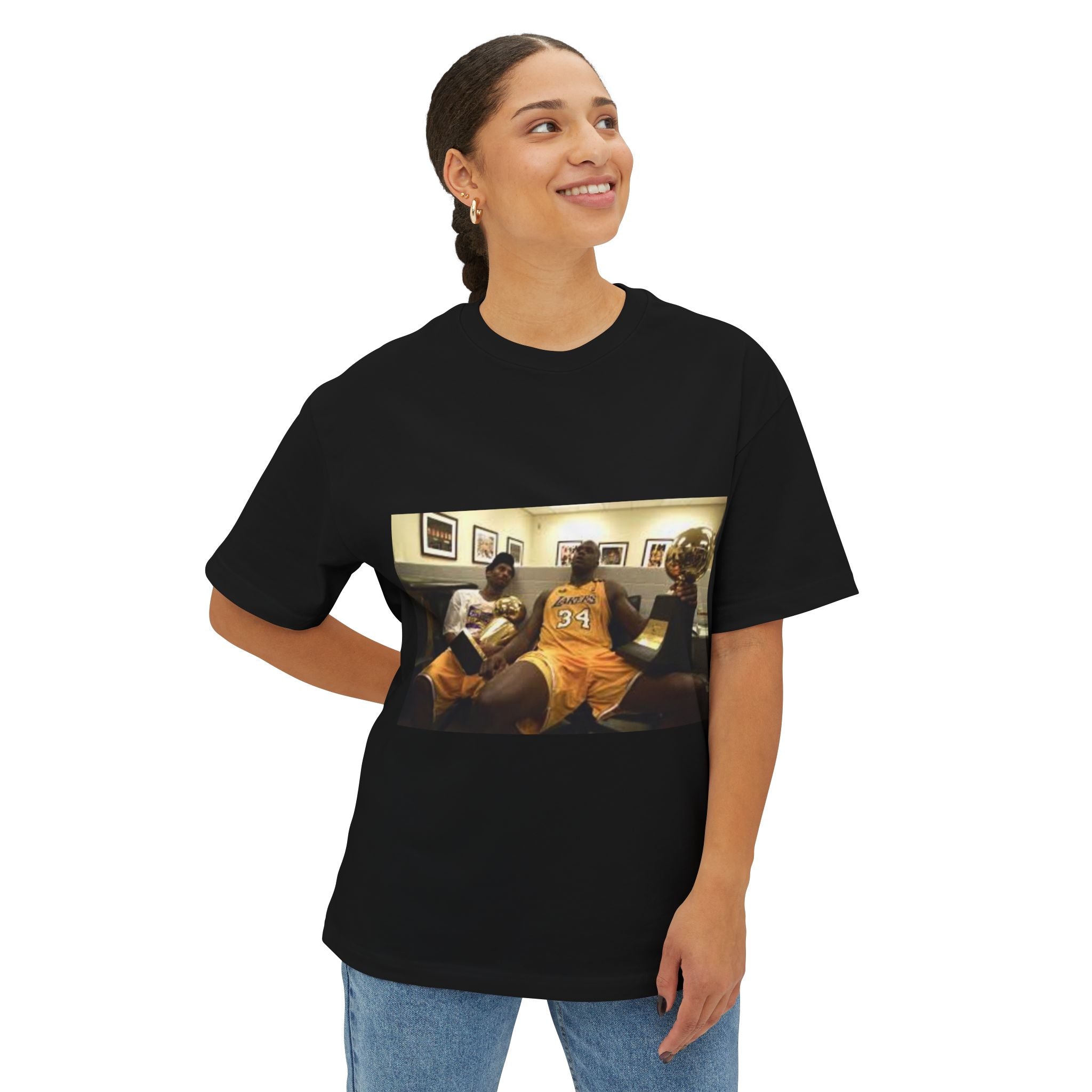 Kobe and Shaq Championship Unisex Oversized Boxy Tee