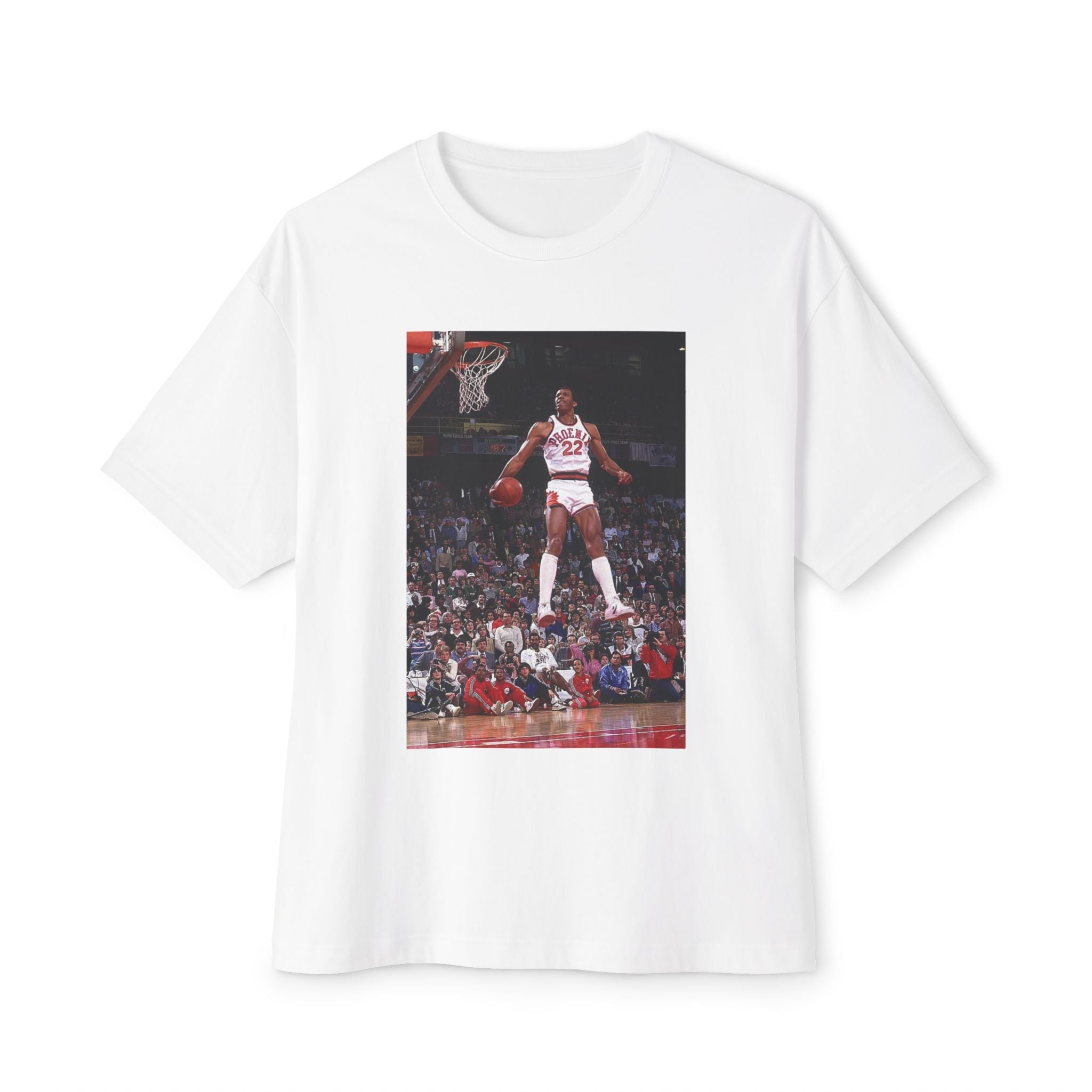 Larry Nance Dunking Basketball Graphic Oversized Tee