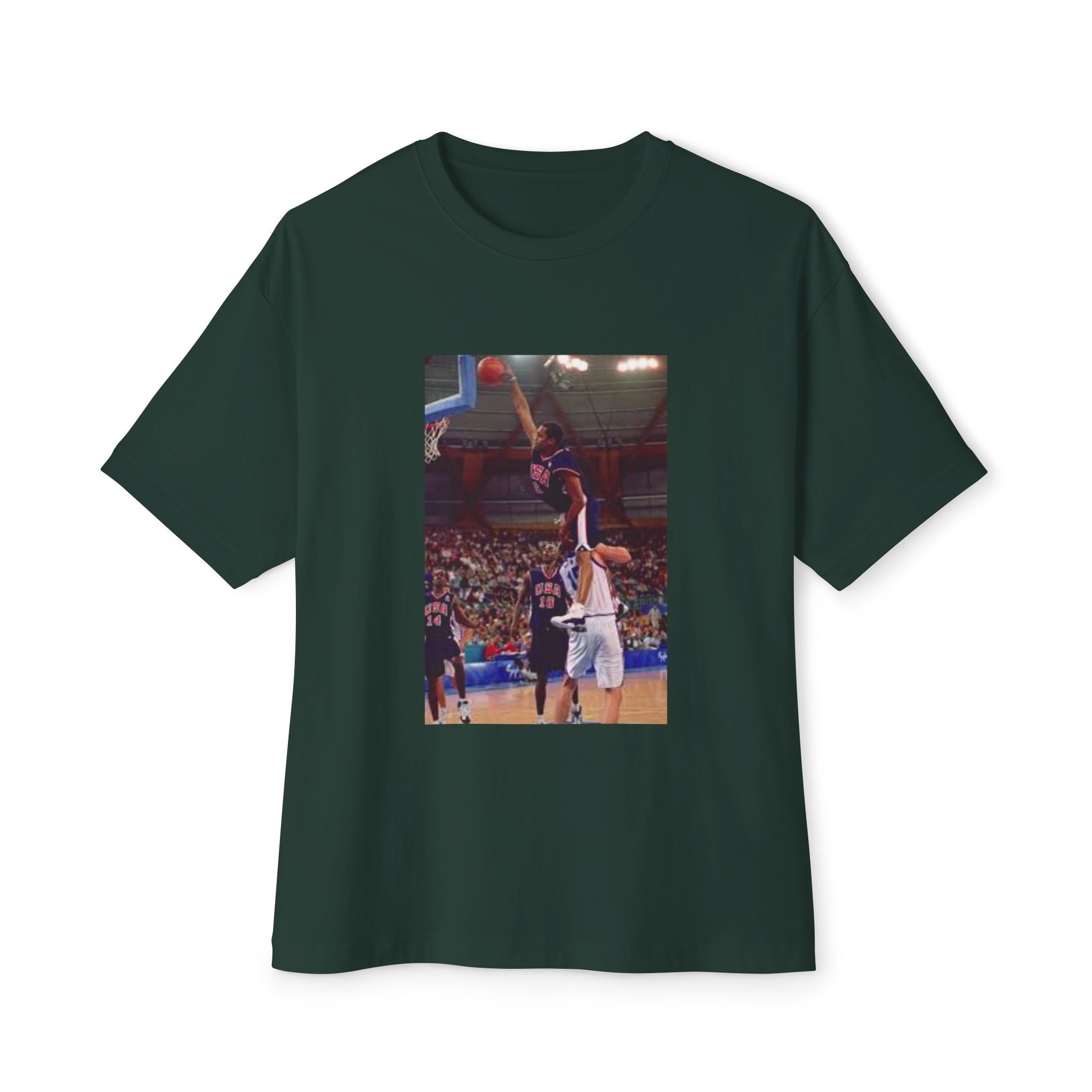 Vince Carter Olympic Basketball Dunk Unisex Oversized Tee