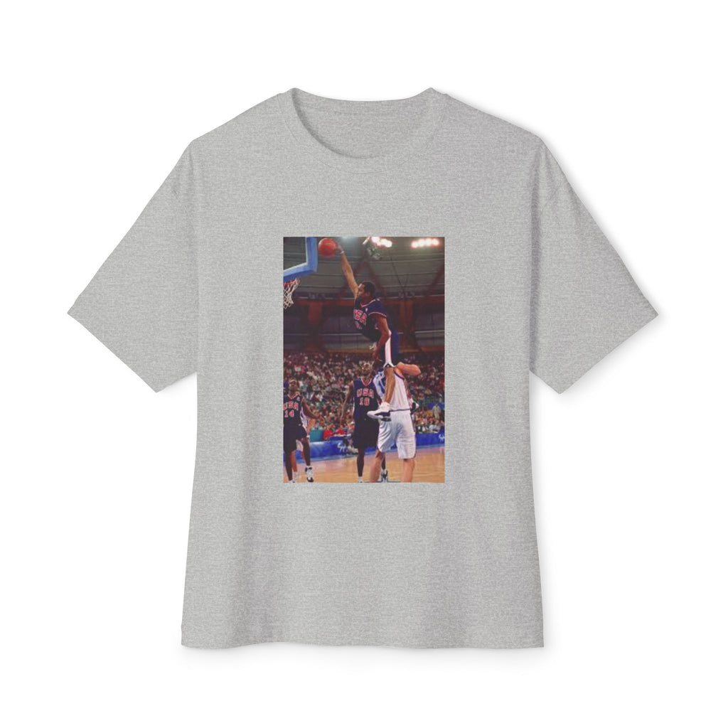 Vince Carter Olympic Basketball Dunk Unisex Oversized Tee