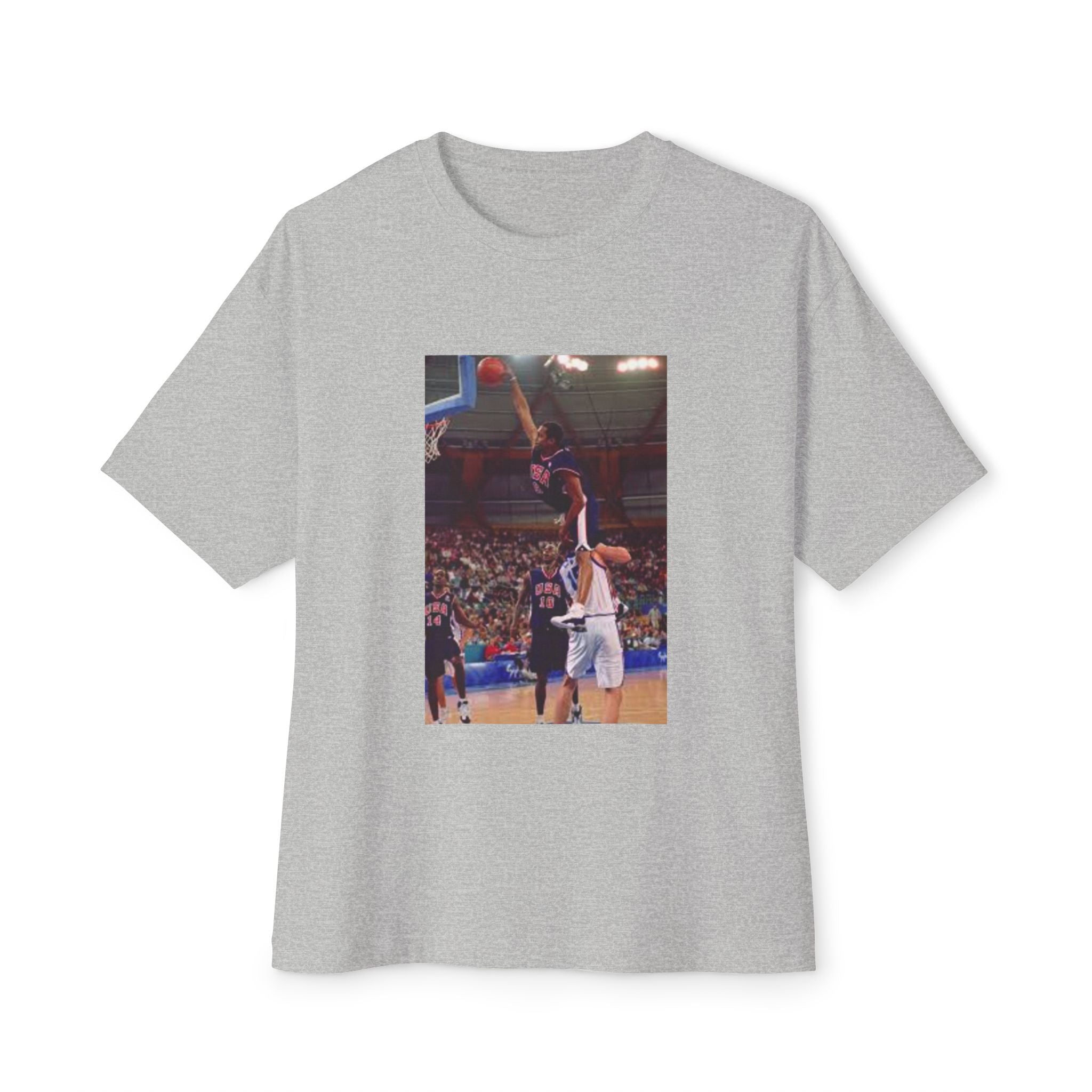 Vince Carter Olympic Basketball Dunk Unisex Oversized Tee