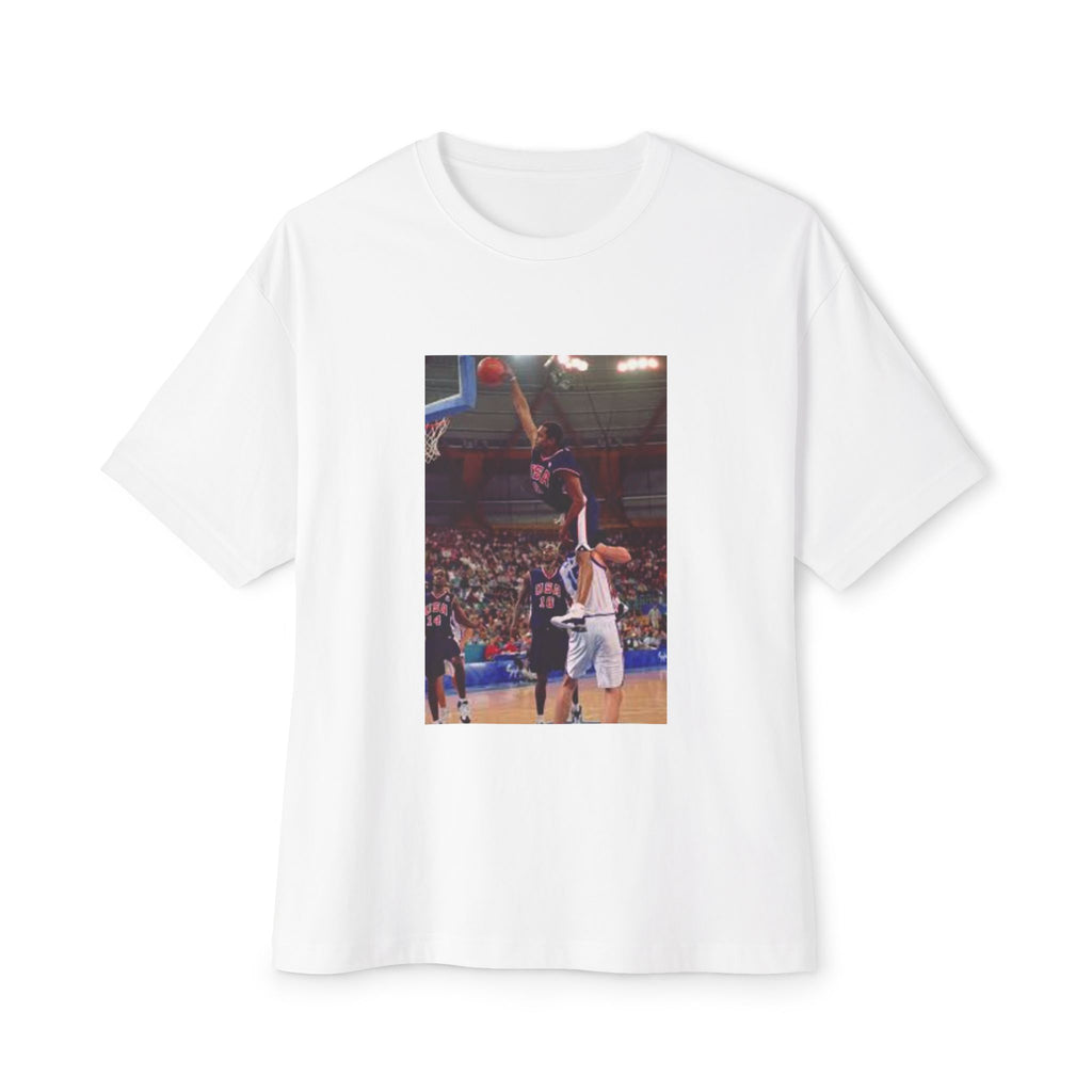Vince Carter Olympic Basketball Dunk Unisex Oversized Tee