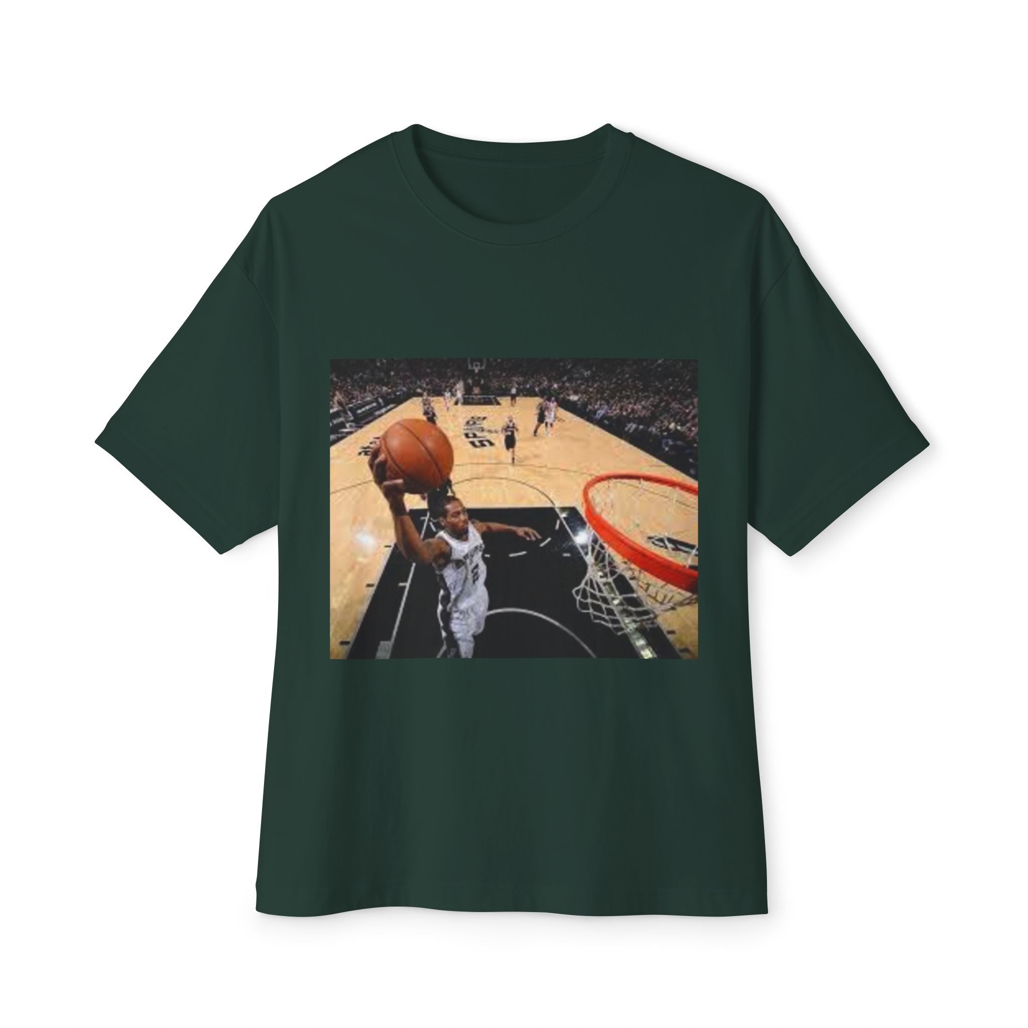 Kawhi Leonard Dunking Unisex Oversized Boxy Tee