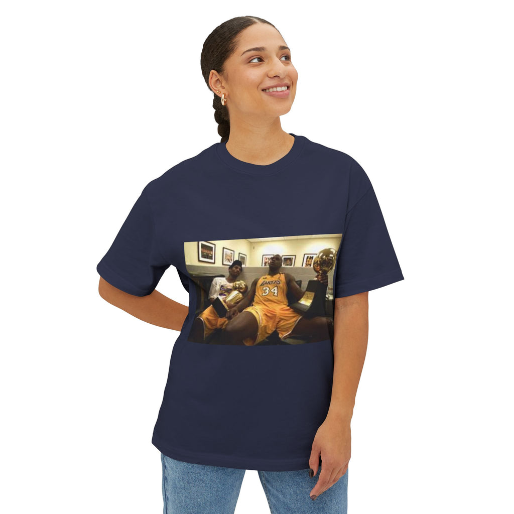 Kobe and Shaq Championship Unisex Oversized Boxy Tee